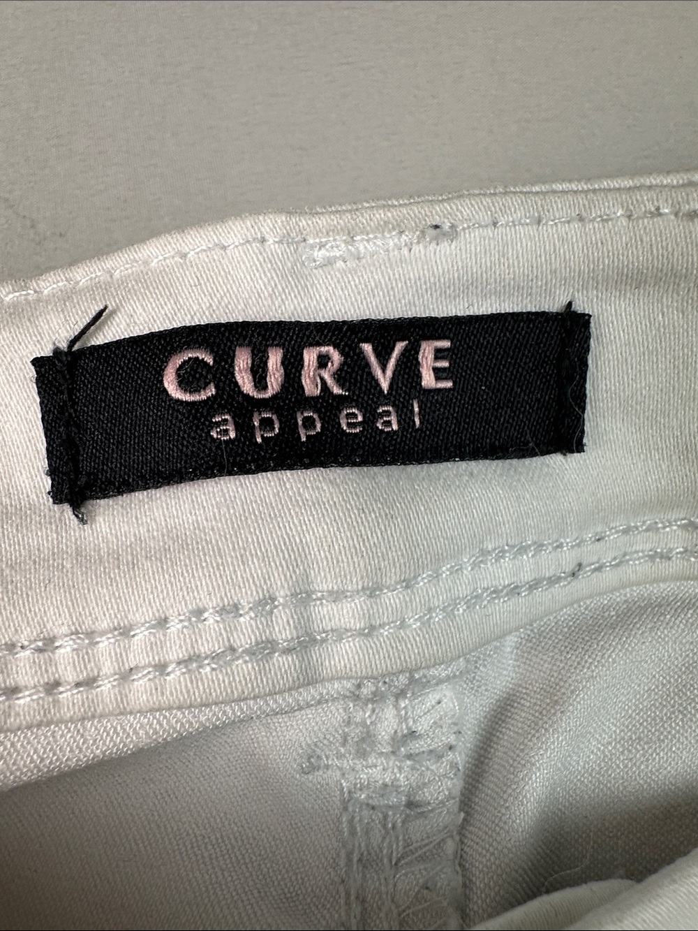 Curve Appeal White Mimimalist Jegging Pants Stretch Skinny Jeans Straight Ankle - Picture 4 of 10